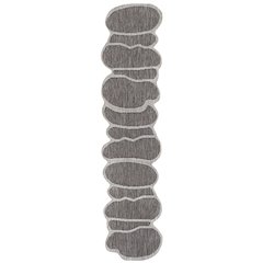 Light Brown/Beige 2 ft. x 8 ft. Indoor/Outdoor Shaped Runner Rug