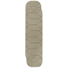 Beige/Brown 2 ft. x 8 ft. Indoor/Outdoor Shaped Runner Rug