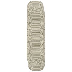 Cream/Natural 2 ft. x 8 ft. Indoor/Outdoor Shaped Runner Rug