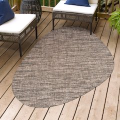 Callan Modern Rustic Abstract Natural   Indoor/Outdoor Shaped  Rug