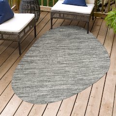 Callan Modern Rustic AbstractIndoor/Outdoor Shaped  Rug