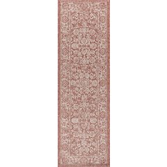 Tela Bohemian Textured Weave Floral Indoor/Outdoor Area Rug