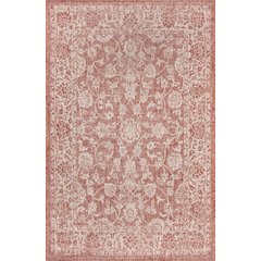 Tela Bohemian Textured Weave Floral Indoor/Outdoor Area Rug