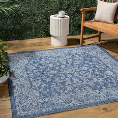 Tela Bohemian TetuWeave Floral  Indoor/Outdoor  Rug
