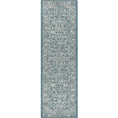 Tela Bohemian Textured Weave Floral Indoor/Outdoor Area Rug