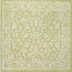 Tela Bohemian Textured Weave Floral Indoor/Outdoor Area Rug