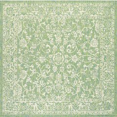 Tela Bohemian Textured Weave Floral Indoor/Outdoor Area Rug
