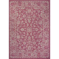 Tela Bohemian Textured Weave Floral Indoor/Outdoor Area Rug