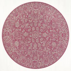 Tela Bohemian Textured Weave Floral Indoor/Outdoor Area Rug