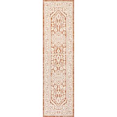 Sinjuri Medallion Textured Weave Indoor/Outdoor Area Rug