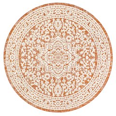 Sinjuri Medallion Textured Weave Indoor/Outdoor Area Rug