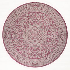 Sinjuri Medallion Textured Weave Indoor/Outdoor Area Rug