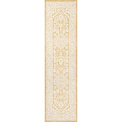 Sinjuri Medallion Textured Weave Indoor/Outdoor Area Rug