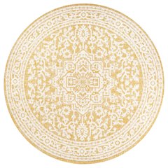 Sinjuri Medallion Textured Weave Indoor/Outdoor Area Rug