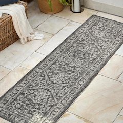 Malta Bohemian Medallion TetuWeaveIndoor/Outdoor Runner Rug