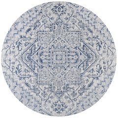Estrella Bohemian Medallion Textured Weave Indoor/Outdoor Area Rug