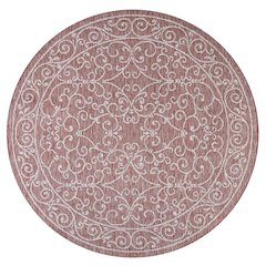 Charleston Vintage Filigree Textured Weave Indoor/Outdoor Round Rug