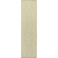 Charleston Vintage Filigree Textured Weave Indoor/Outdoor Runner Rug