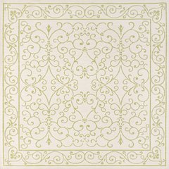 Charleston Vintage Filigree Textured Weave Indoor/Outdoor Square Rug