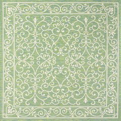 Charleston Vintage Filigree Textured Weave Indoor/Outdoor Square Rug