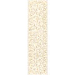 Charleston Vintage Filigree Textured Weave Indoor/Outdoor Runner Rug