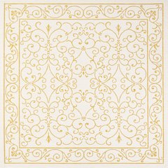 Charleston Vintage Filigree Textured Weave Indoor/Outdoor Square Rug