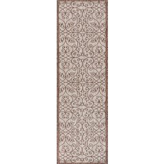 Madrid Vintage Filigree Textured Weave Indoor/Outdoor Runner Rug
