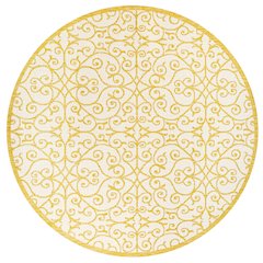 Madrid Vintage Filigree Textured Weave Indoor/Outdoor Round Rug