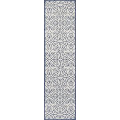 Madrid Vintage Filigree Textured Weave Indoor/Outdoor Runner Rug