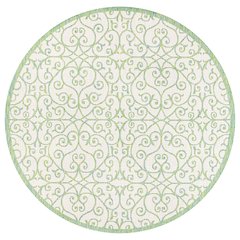 Madrid Vintage Filigree Textured Weave Indoor/Outdoor Round Rug