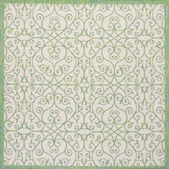 Madrid Vintage Filigree Textured Weave Indoor/Outdoor Square Rug