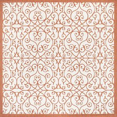 Madrid Vintage Filigree Textured Weave Indoor/Outdoor Square Rug