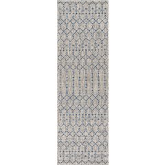 Ourika Moroccan Geometric Textured Weave Indoor/Outdoor Runner Rug