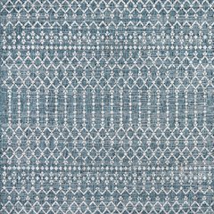 Ourika Moroccan Geometric Textured Weave Indoor/Outdoor Square Rug