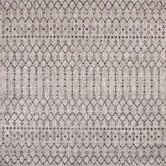 Ourika Moroccan Geometric Textured Weave Indoor/Outdoor Square Rug