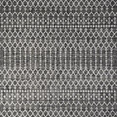 Ourika Moroccan Geometric Textured Weave Indoor/Outdoor Square Rug