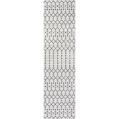 Ourika Moroccan Geometric Textured Weave Indoor/Outdoor Runner Rug