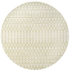 Ourika Moroccan Geometric Textured Weave Indoor/Outdoor Round Rug