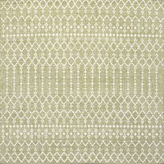 Ourika Moroccan Geometric Textured Weave Indoor/Outdoor Square Rug