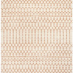 Ourika Moroccan Geometric Textured Weave Indoor/Outdoor Square Rug