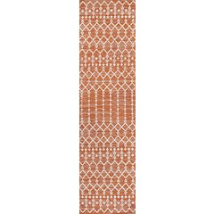 Ourika Moroccan Geometric Textured Weave Indoor/Outdoor Runner Rug