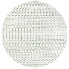 Ourika Moroccan Geometric Textured Weave Indoor/Outdoor Round Rug