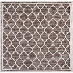 Trebol Moroccan Trellis Textured Weave Indoor/Outdoor Area Rug