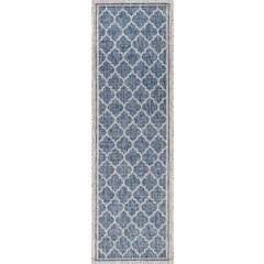 Trebol Moroccan Trellis Textured Weave Indoor/Outdoor Area Rug