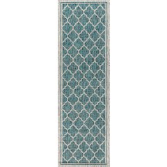 Trebol Moroccan Trellis Textured Weave Indoor/Outdoor Area Rug
