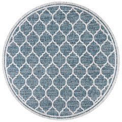 Trebol Moroccan Trellis Textured Weave Indoor/Outdoor Area Rug