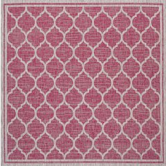 Trebol Moroccan Trellis Textured Weave Indoor/Outdoor Area Rug