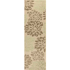 Zinnia Modern Floral Textured Weave Indoor/Outdoor Area Rug