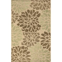Zinnia Modern Floral Textured Weave Indoor/Outdoor Area Rug