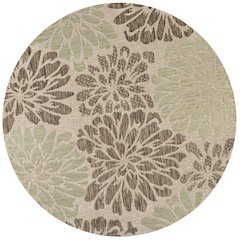 Zinnia Modern Floral Textured Weave Indoor/Outdoor Area Rug